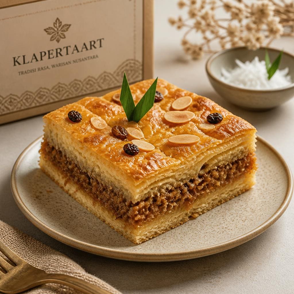 Klapertaart original Te Sate dengan rasa creamy dan tekstur lembut